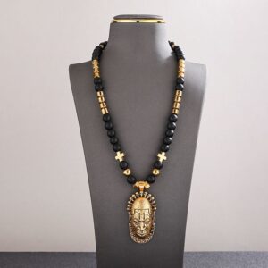Royal Oba Heritage Necklace (Gold & Black)